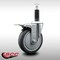 Service Caster 5'' SS Thermoplastic Rubber Swivel 1'' Expanding Stem Caster Total Lock Brake SCC-SSEXTTL20S514-TPRB-1 - alternate 3